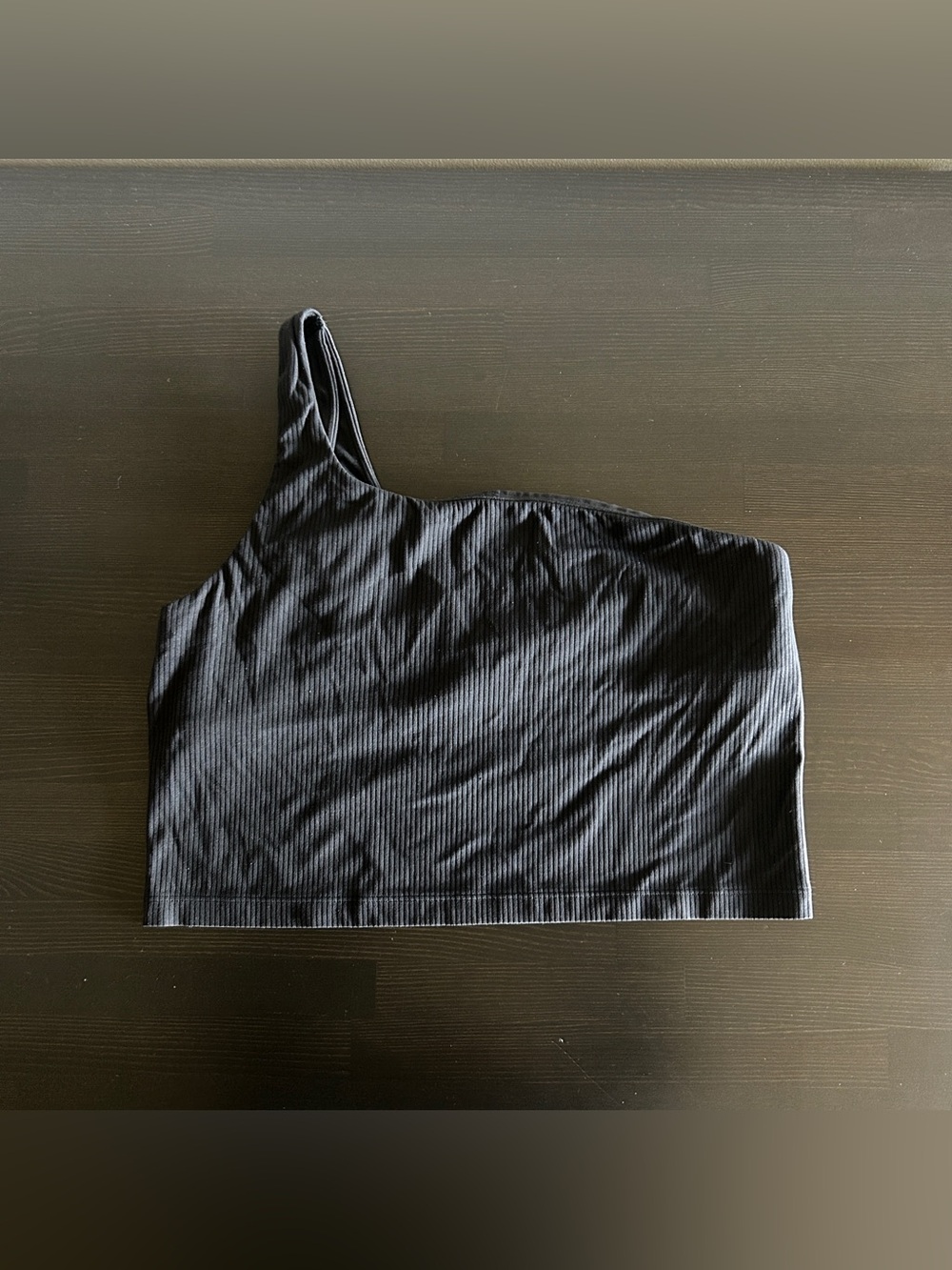 Lululemon Ribbed Nulu Asymmetrical Yoga Tank Top -- Black (size 14)